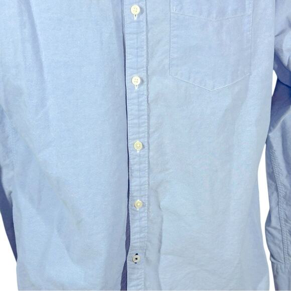 American Eagle Blue Casual Button-Down Shirt Seriously Soft Classic Size Large - Picture 4 of 13